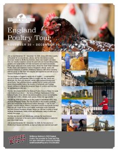 McMurray Hatchery 2020 England Poultry Tour Information Sheet